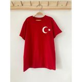 Key Kids Kırmızı Beyaz Ay Yıldızlı Bayrak Temalı Tişört - Renkli - 0 - 1 Ay