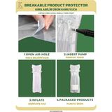 Key Market 100 Adet-Paket 21x40 cm Airpack Ambalaj Torbası Airbag Havalı Poşet Şarap Şişesi Ambalajı - Şeffaf