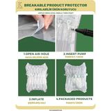 Key Market 50 Adet-Paket 27x26 cm Airpack Ambalaj Torbası Airbag Havalı Poşet Kupa Bardak Ambalajı - Şeffaf