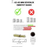 Key Market Standart Kavanoz Güvenlik Emniyet Bandı 100 Adet, 62-65Mm Ağız Çapına Uygun, 107X30Mm Boyut, Baskılı