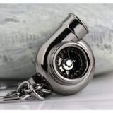 Key Rings Oto Çok Amaçlı Turbo Tasarımlı Anahtarlık Üflemeli -Metal Krom Renk