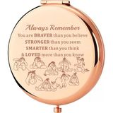 KEYCHIN Eeyore Cep Aynası Eeyore Hayranları Hediye Sen Braver Stronger Smarter Than You Think Kompakt Ayna Kadınlar Kızlar için (Eeyore Always-RG)