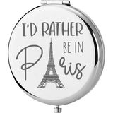 KEYCHIN Eyfel Kulesi Cep Aynası Paris'i Ziyaret Edin Hediyeler Paris'te Olmayı Rather Compact Makyaj Aynası Fransa Hatıra Paris Hediyeleri (Paris-S)