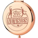 KEYCHIN Haberler Müzikal Cep Aynası Haberler Tiyatro Hediyeleri Grev Haberler Kompakt Makyaj Aynası Broadway Newsies Merch (Newsies-RG)