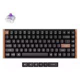 Keychron K2 He Ingilizce Special Edition Siyah Rgb Manyetik Switch 2.4 Ghz Kablosuz Ahşap Kenarlı İngilizce(K2h-F1) Klavye