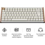 Keychron K2 He Kablosuz Manyetik Anahtar Türkçe Klavye Gateron Çift Raylı Manyetik Bulutsu Anahtarlar ( K2H-Q1-TR)