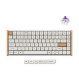 Keychron K2 HE RGB Manyetik Switch 2.4 GHz Kablosuz İngilizce Ahşap Kenarlı Beyaz Klavye