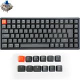 Keychron K2 Kablosuz Mekanik Oyuncu Klavyesi-Hot-Swappable-Rgb -Bluetooth 5.1-Multitasking-Gateron G Pro Blue Switch-Alüminyum Çerçeve -(Version 2) Uk Iso Layout - Siyah