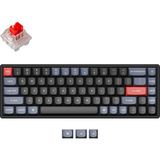 Keychron K6 Pro Qmk/vıa Custom Kablosuz Mekanik Oyuncu Klavyesi-Hot-Swappable-Bluetooth 5.1-Multitasking -White Led- Gateron G-Pro Red Switch - Siyah