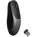 Keychron Kablosuz Fare, 2400 DPI Sessiz Tıklamalar, 2,4 GHz/Bluetooth 5.2/Programlanabilir Düğmelerle Kablolu, Dizüstü Bilgisayar/Mac/Windows Metal Gri (BM24-C61)