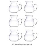 Keyfi Ala 6'lı Borosilikat Cam Çay Bardağı Seti, 200ML Termisil Kupa, Şık ve Dayanıklı, Çay Vakti Için Ideal (6 Adet)