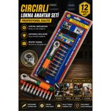Keyfi Sepet 12 Parça Cırcırlı Lokma Anahtar Seti Mini Ratchet Tornavida Lokma Uçlu Tamir Seti
