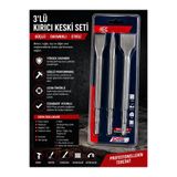 Keyfi Sepet 3’lü Kırıcı Keski Seti SDS Plus Hilti Matkap Keski Ucu Sivri Düz Geniş Keski