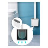 Keyfi Sepet Beyaz Silikon Tuvalet Fırçası Bükülebilir Silikon Wc Klozet Fırçası