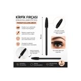 Keyfi Sepet Kirpik ve Kaş Şekillendirici Fırça Siyah Spiral Tarak Fırça Maskara Uygulama Fırçası 1 Adet