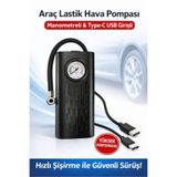 Keyfi Sepet Taşınabilir Araç Lastik Hava Kompresörü – Basınç Göstergeli Pratik Şişirme Pompası