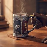 Keyfim Shop “game Of Thrones” Özel Tasarım Metal Kupa – Stark & Lannister Temalı Koleksiyon Kupası - 001-Renkli