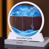 Keyfim Shop Isme Özel 3D Hareketli Sandscape Kum Saati Dekoratif