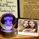 Keyfim Shop Kişiye Özel 3D Atlı Karınca Renk Değiştiren Işıklı Kristal Küre