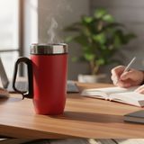 Keyfim Shop Kişiye Özel Öğretmenler Günü Özel Tasarım Termos Kupa – Kişiye Özel Hediye, Isı Yalıtımlı Çelik Mug - Kırmızı
