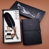Keyfim Shop Kişiye Özel Siyah Divit Hokka Defter ve Kalem