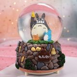 Keyfim Shop Totoro Chinchilla Tasarımlı Püskürtmeli Işıklı Müzikli Kar Küresi - Renkli