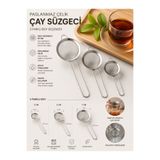 keyfisepet en keyifli sepet Çelik 3 Boy Çay Süzgeçi 3lü Süzgeç Fma123609