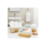 keyfisepet en keyifli sepet Doğal Bambu Banyo Düzenleyici Sepet Seti 3’lü – Şık & Minimal Tasarım