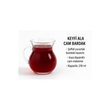 keyfisepet en keyifli sepet Keyfi Ala Cam Çay Bardağı – Şeffaf Yuvarlak Bombeli Tasarım 6 Adet – 210 ml