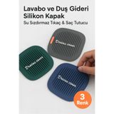 keyfisepet en keyifli sepet Lavabo ve Duş Gideri Silikon Kapak – Su Sızdırmaz Tıkaç & Saç Tutucu – 3 Renk