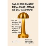 keyfisepet en keyifli sepet Şarjlı Dokunmatik Metal Masa Lambası – Loş Işıklı Gece Lambası