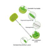 keyfisepet en keyifli sepet Yedek Bezli Uzun Saplı Mikrofiber Araç Yıkama Fırçası - Teleskopik Saplı Oto Temizlik Süngeri