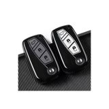 keymatik Fiat Linea Fiorino Doblo Sustalı Anahtar Kılıfı Premium TPU Koruyucu Kapak Grande Punto Bravo Qubo Gri/Beyaz