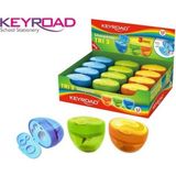Keyroad 3 Delikli Kalemtıraş 12'li Kutu - Renkli