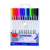 Keyroad Fineliner Renkli Kalem Seti 0,4 12LI - Çok Renkli