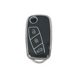 KeyRoN Fiat Linea, Ducato, Boxer, Bipper Nemo Fiorino ANAHTARLI Siyah GÜMÜŞ Kumanda Kabı Kılıfı