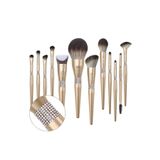 Keys to beauty Professional Lüx Makyaj Fırça Seti Bej - Makyaj Çantalı