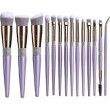 Keys to beauty Professional Lüx Makyaj Fırça Seti Lila - Makyaj Çantalı