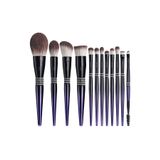 Keys to beauty Professional Lüx Makyaj Fırça Seti Mor & Siyah - Makyaj Çantalı