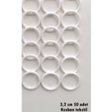 Kezban Tekstil 1.kalite Lif Halkası - Plastik Halka 3.2 Cm (50 Adet)