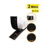 Kezban Tekstil 2 Metre Arkası Yapışkanlı Siyah Cırt Cırtlı Bant Amerikan Fermuarı 2 Cm Genişlik