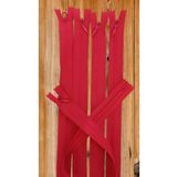 Kezban Tekstil 40 cm 5 Adet Gizli Fermuar KIRMIZI