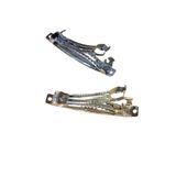 Kezban Tekstil 8 Cm 10 ADET Gümüş +10 ADET GOLD Renk Metal Otomatik Toka Klipsi Boş Süslenmemiş