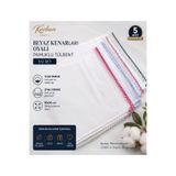 Kezban Tekstil İç Tülbent Beyaz Renkli 5 Lİ PAMUKLU 90X90 CM
