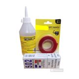Kezban Tekstil Poınter Soğuk Sıvı Silikon Yapıştırıcı 250 ml , 502 ve Çift Taraflı Silikon Bant 3 Lü Set