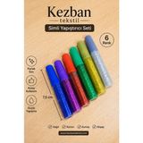 Kezban Tekstil Simli Yapıştırıcı Dekoratif Şık Canlı 6 Lı Renk 1 Set - Renkli