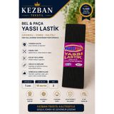 Kezban Tekstil Siyah 1 Cm Eninde 10 Metre Yassı Lastik Bel Paça Lastiği