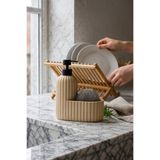 Kezze Modern Doğal Taş Sıvı Sabunluk ve Süngerlik Seti-Mutfak Lavabo Düzenleyici Kaymaz Taban