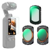 K&F Concept 3'lü Paket Filtre Osmo Pocket 3 - Manyetik CPL, Siyah Sis 1/4, VND2-32, DJI Osmo Pocket 3 ile Uyumlu Filtre Seti, Polarize Siyah Difüzyon, Değişken ND Filtresi