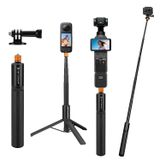 K&F CONCEPT 47.2"/120cm Görünmez Selfie Stick Tripod, Uzatma Uzun Kutup | Insta360 X5/4/3 Insta 360 Luna Ultra,DJI Pocket 4/3, GoPro Mission 1 PRO Hero 13/12/11,1/4 Montaj Monopod Adaptörü ile MS21